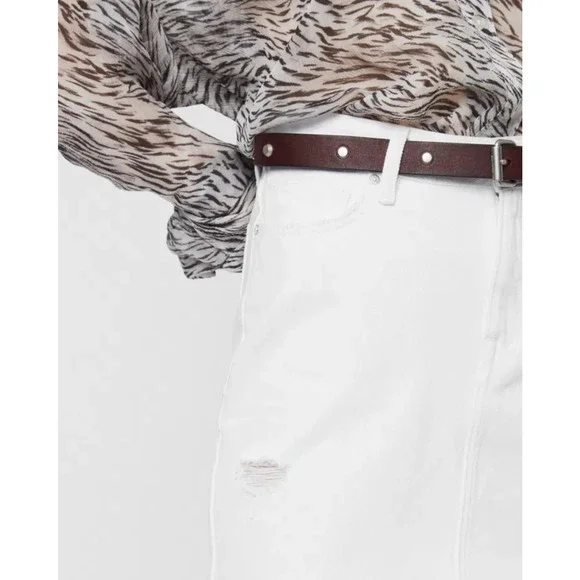 All Saints Women Betty Denim Skirt White Size 10UK / 6US - Picture 4 of 6